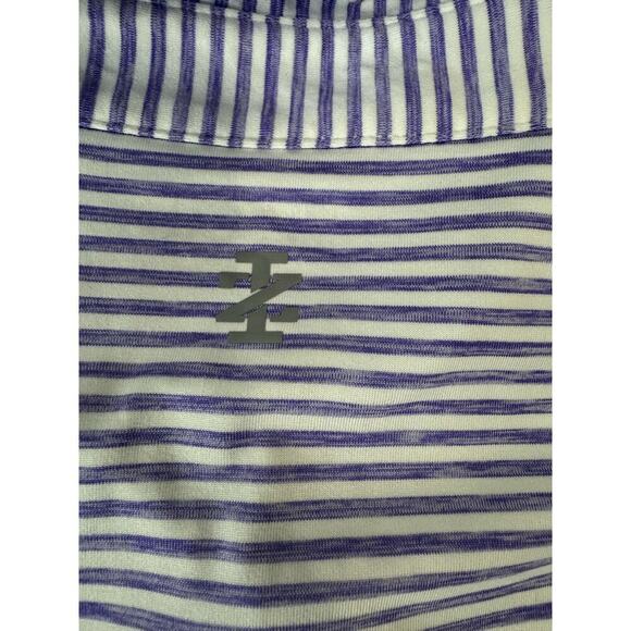 IZOD Golf Lavender Purple White Stripe Polo Shirt Size XL - Picture 5 of 9